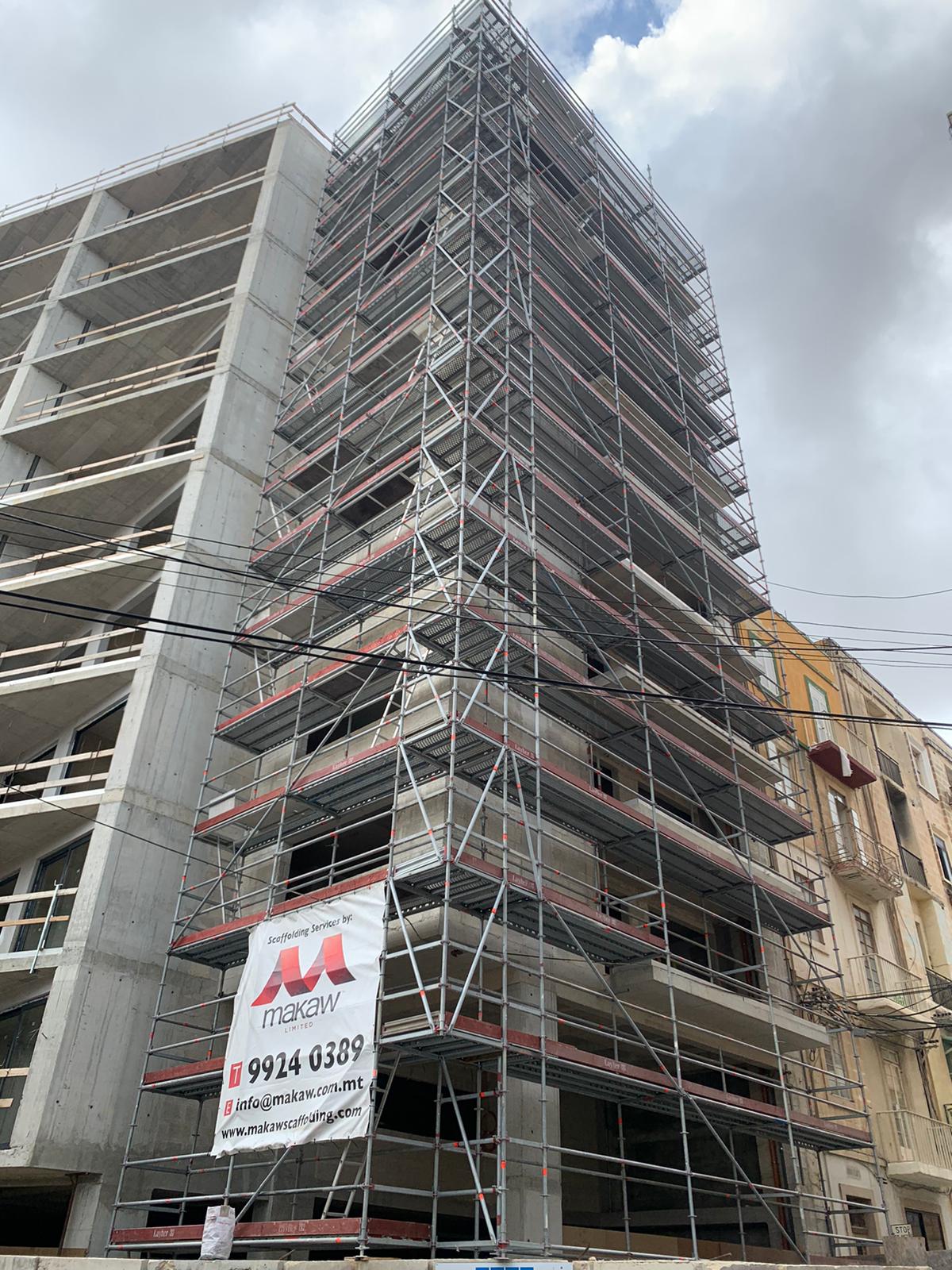 Grands suites Gzira – Facade scaffolding